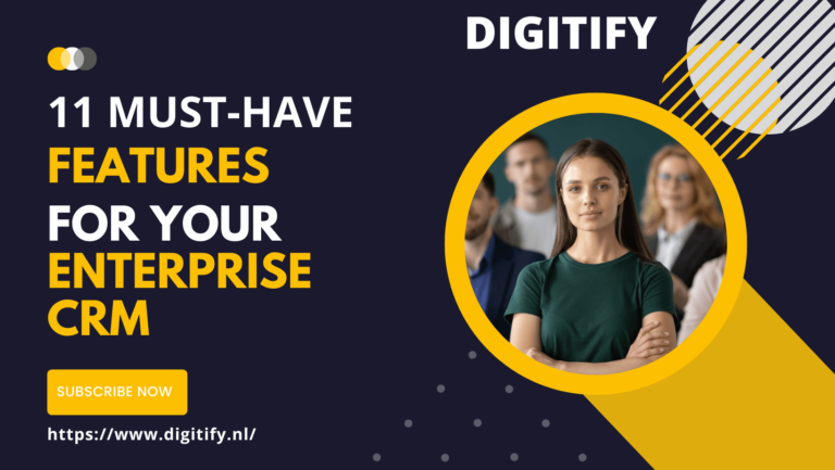 "11 must-have features for your enterprise CRM" title graphic