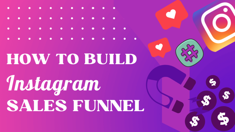 "How to build an Instagram sales funnel" title graphic with the Instagram logo