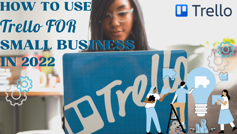 "Trello for small business" title graphic with the Trello logo