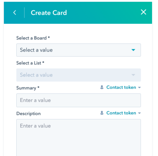 create trello cards